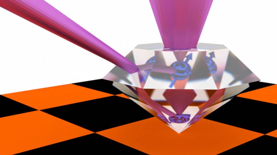 The de Leon lab made small substitutions of atoms in the lattice of carbon atoms that make up diamonds, allowing the diamond to serve as a quantum repeater, a device that briefly stores and retransmits quantum information over long distances