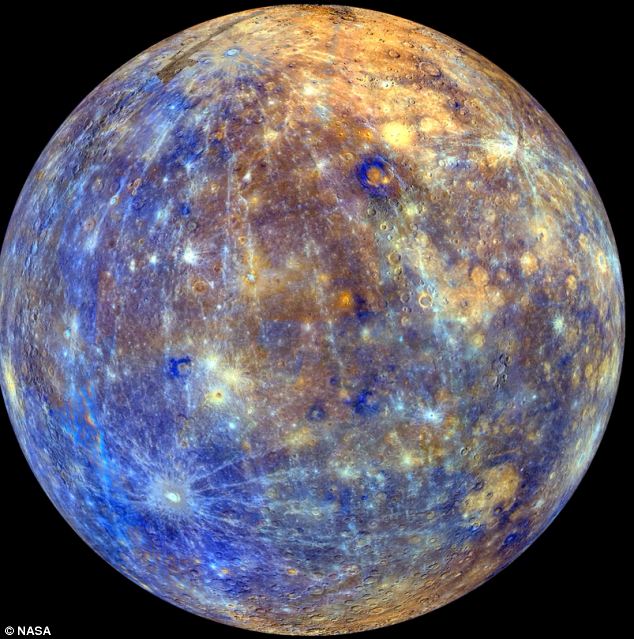 Mercury with colors enhanced