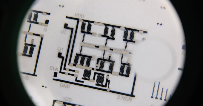Printed flexible electronic circuit