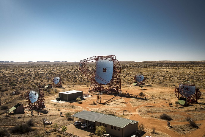 The mirror telescopes in Namibia