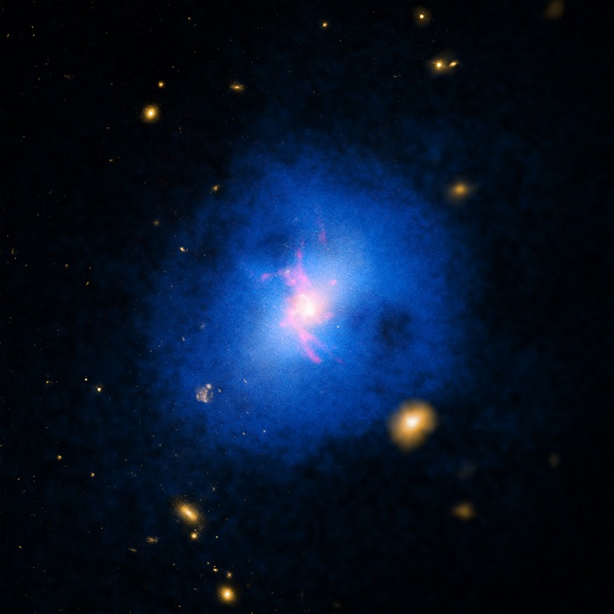 A galaxy cluster known as Abell 2597 was one of about 200 that were studied by a team of astronomers