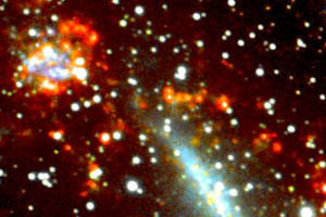Two galaxies coliding