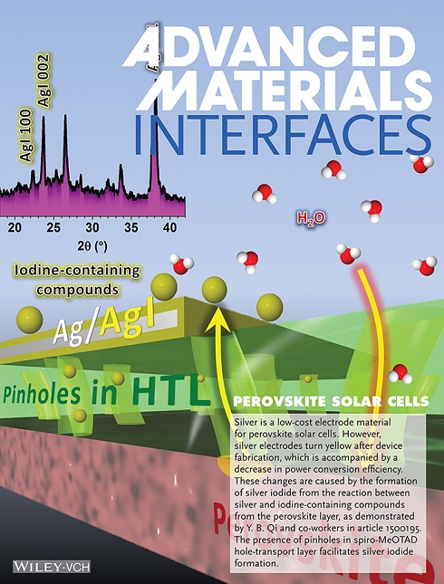 OIST research was featured on the frontispiece of the Journal Advanced Materials Interfaces