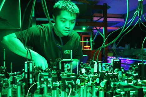 Author on the paper Joseph Ho in the Quantum Optics and Information Lab.