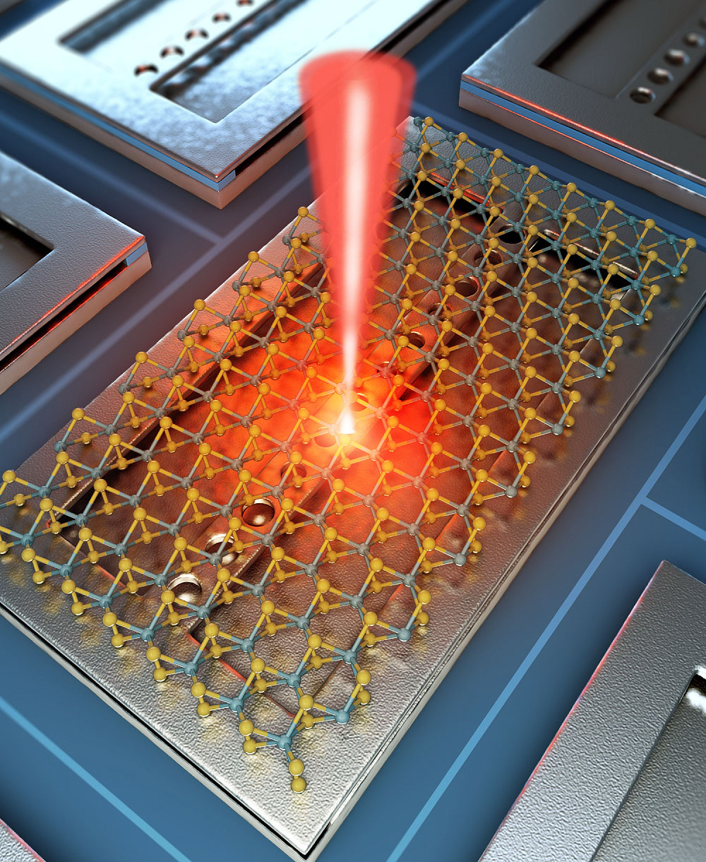 Single molecular layer and thin silicon beam enable nanolaser operation at room temperature