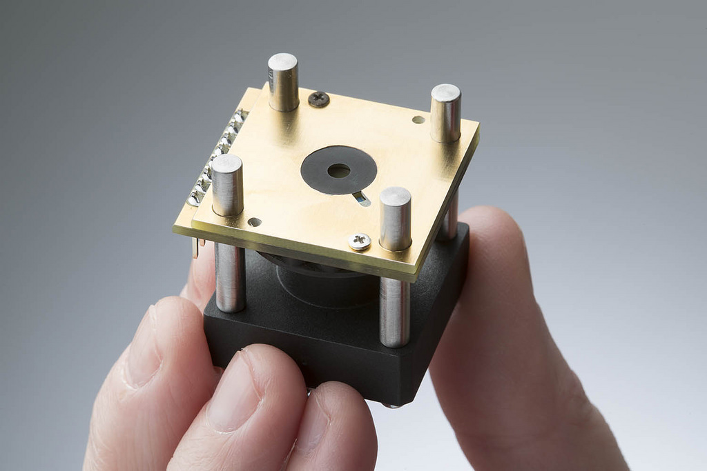 Sensor core is a tiny tunable MOEMS wavelength filter of a few millimeters in size, integrated to small camera optics.