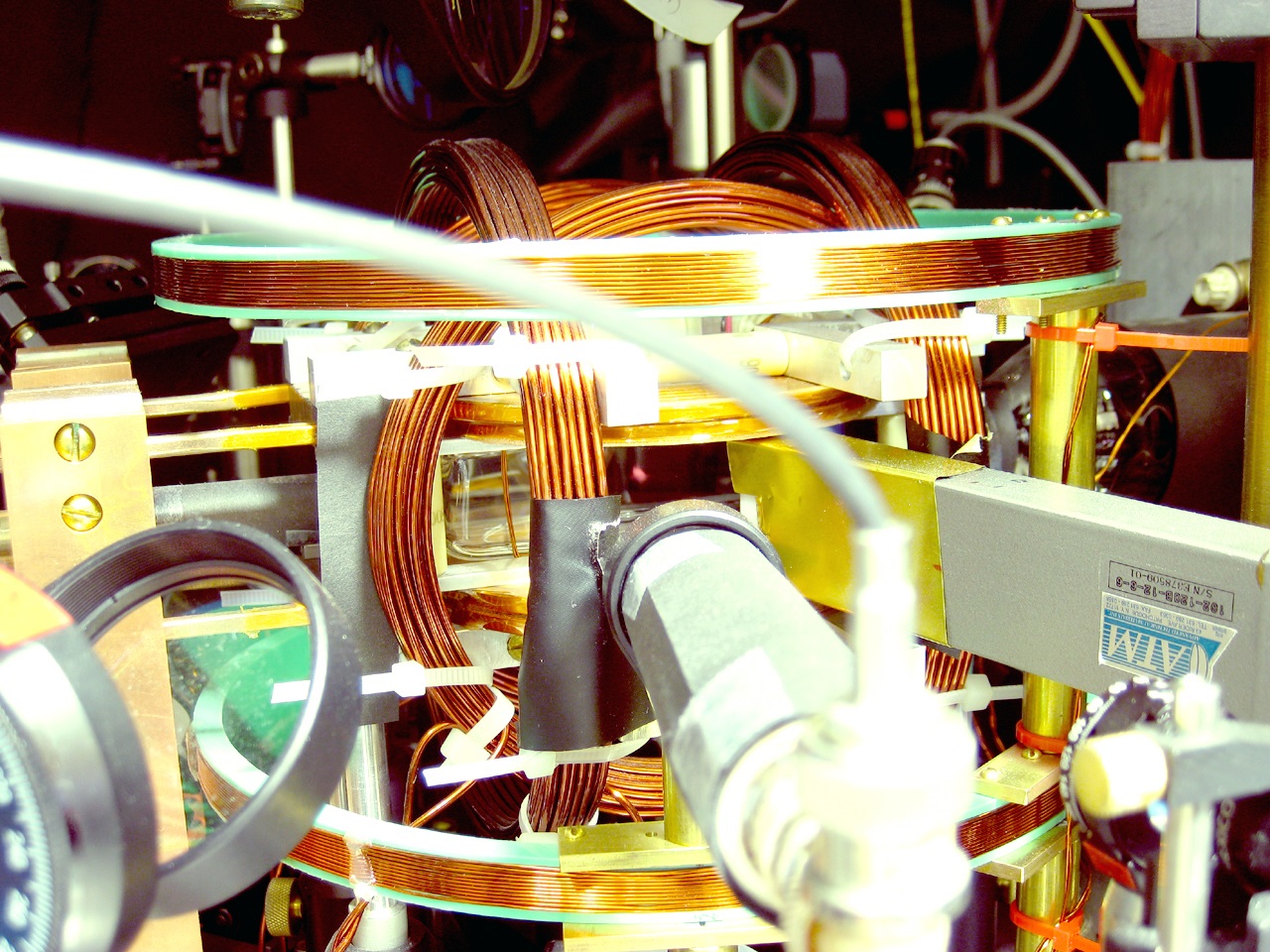 View of the vacuum chamber within which the three-dimensional skyrmion is created.