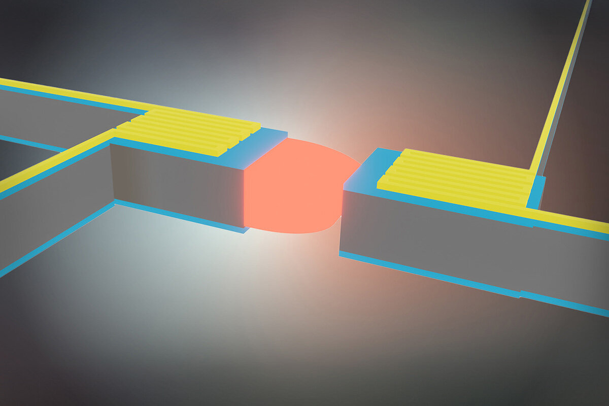 Researchers at The University of Tokyo demonstrate enhanced radiative heat transfer across a gap between two micro-sized silicon plates by coating them with a layer of silicon dioxide, which may significantly improve heat management of computers.