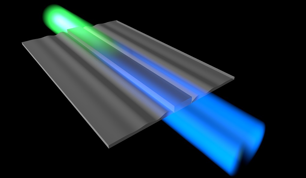 Cooling sound waves with light involves converting sound energy into light energy, which changes the color of the light