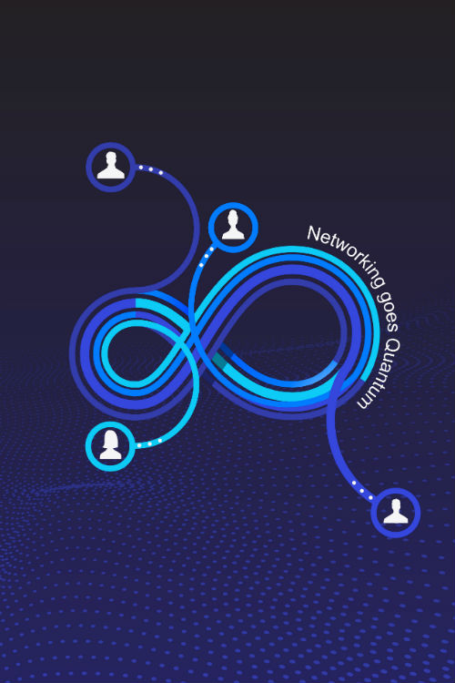 An Artists impression of the entanglement-based quantum network