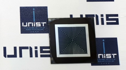 Shown above is a perovskite/silicon tandem solar cell, developed at UNIST.