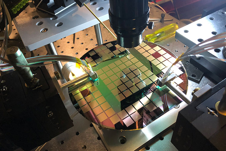 The photonic switch is manufactured using a technique called photolithography