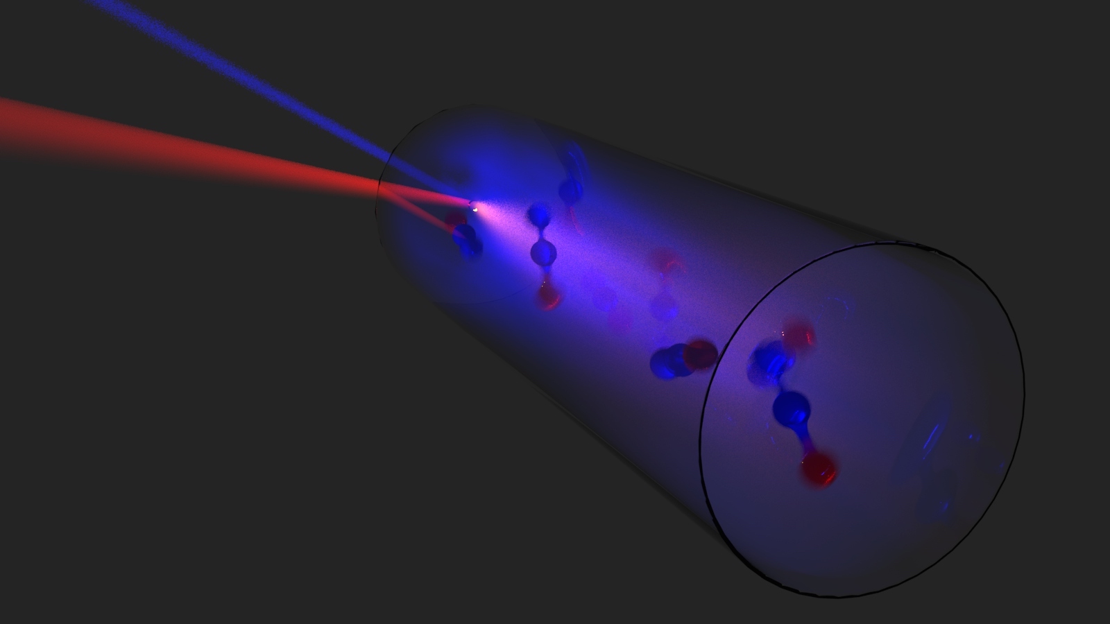 Artistic view of the QCL pumped THz laser