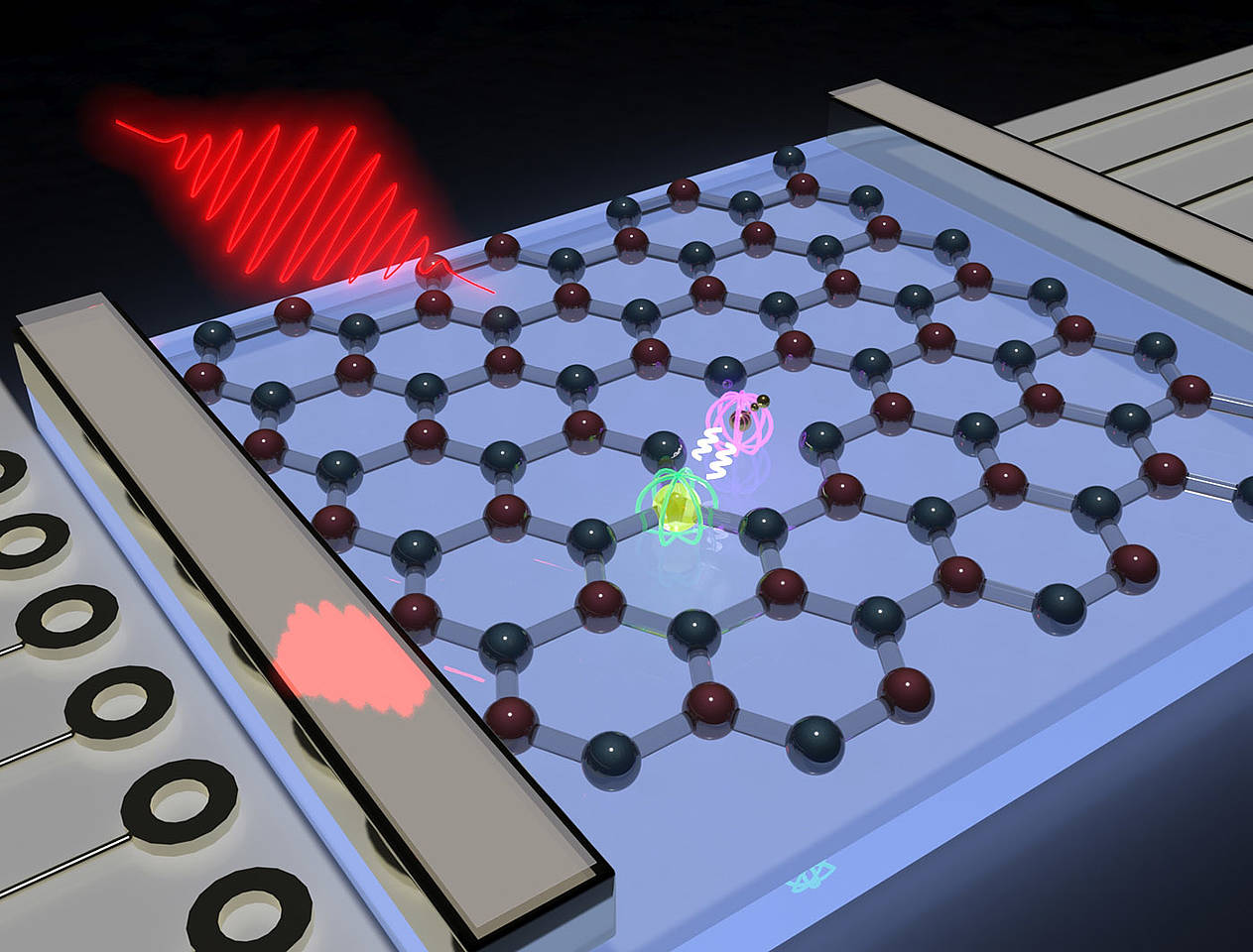 Atomic thin layer of boron nitride with a spin center formed by the boron vacancy
