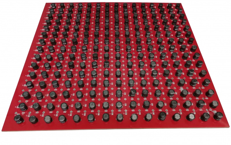 Two-dimensional circuit board used in the experiment