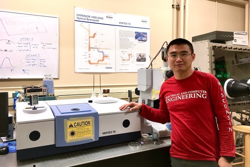 Computational tools developed by Yuzhe Xiao calculated the thermal radiation given off from objects composed of multiple materials