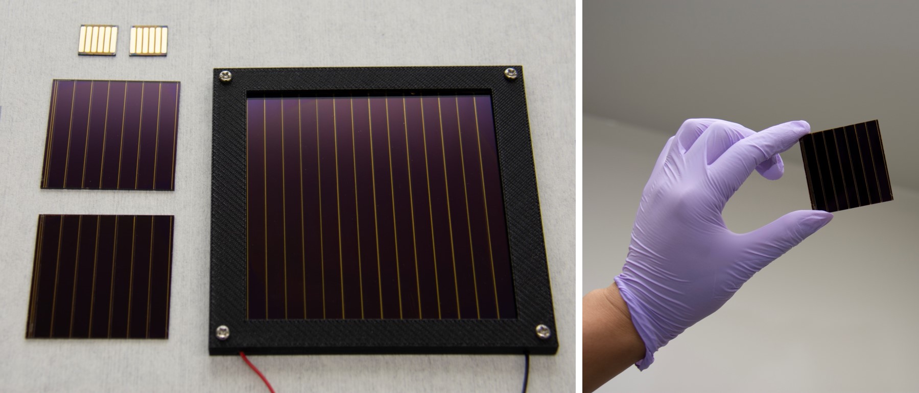 The OIST Energy Materials and Surface Sciences Unit works with solar cells and modules of varying size