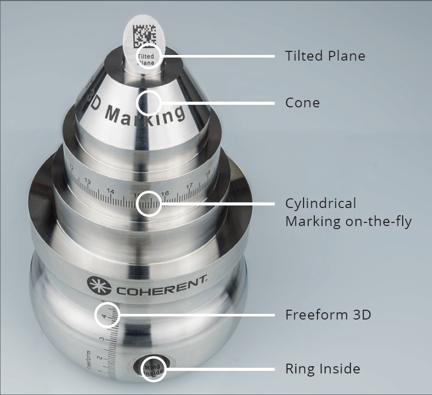 These examples on stainless steel utilize the Coherent black marking method based on ultrashort pulse lasers.