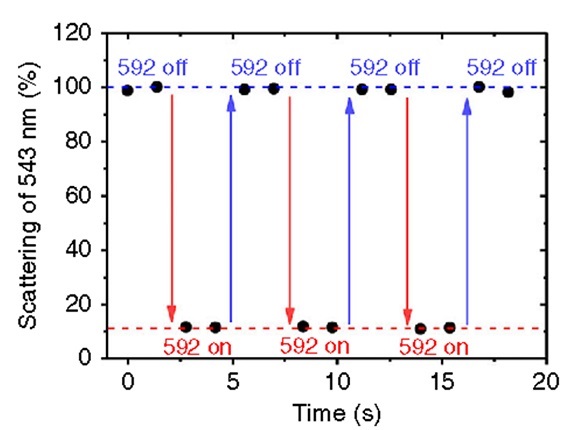 Demonstration of optical switch by controlled light