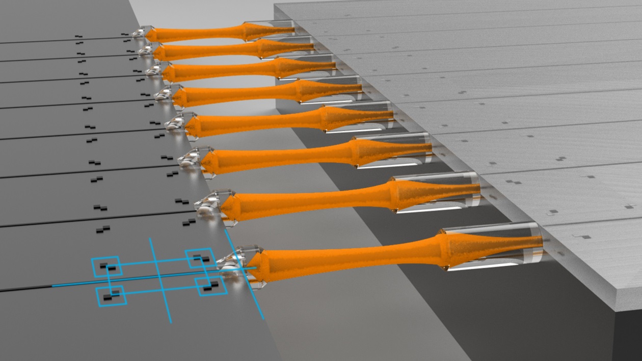 Visualization of chip-to-chip coupling for photonic packaging with automated alignment