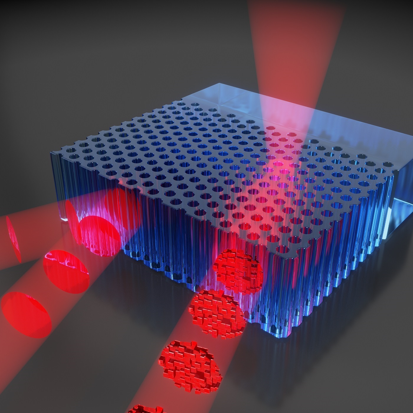 Light propagation inside a photonic crystal is forbidden by a propagation gap.