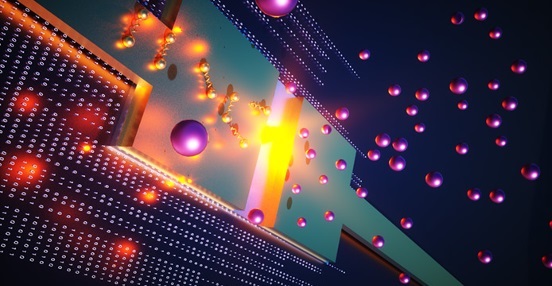 Schematic illustration of a Josephson junction that can detect a single photon of light.