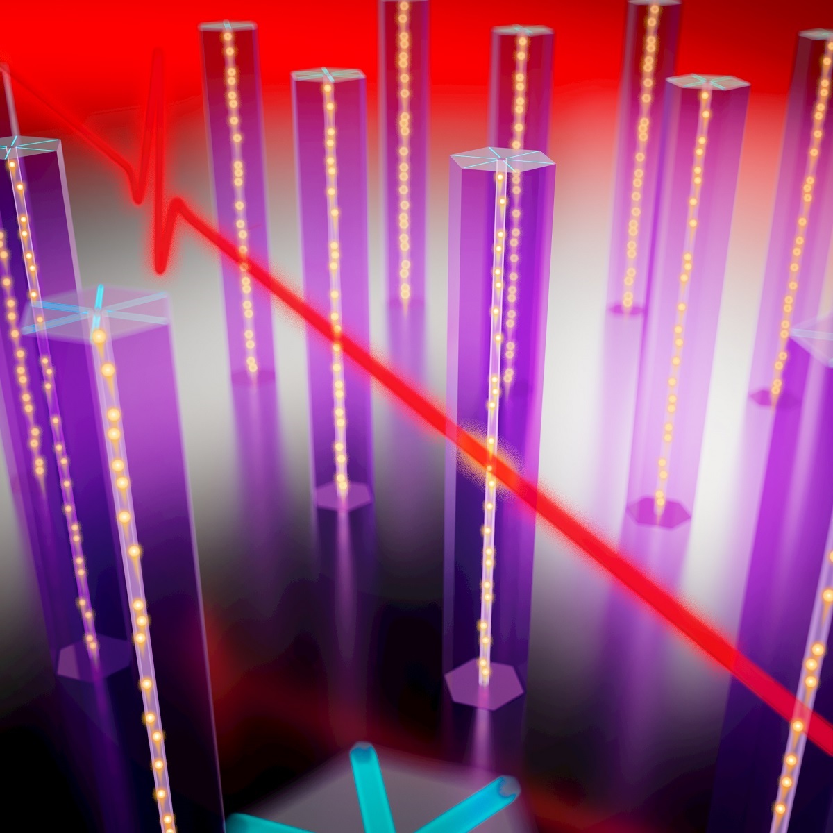 Terahertz spectroscopy measurements showed that the strained core of semiconductor nanowires can host fast moving electrons, a concept that could be employed for a new generation of nano-transistors