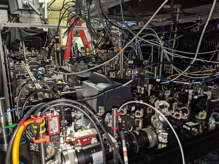 The central components of the quantum computer in the Saffman lab