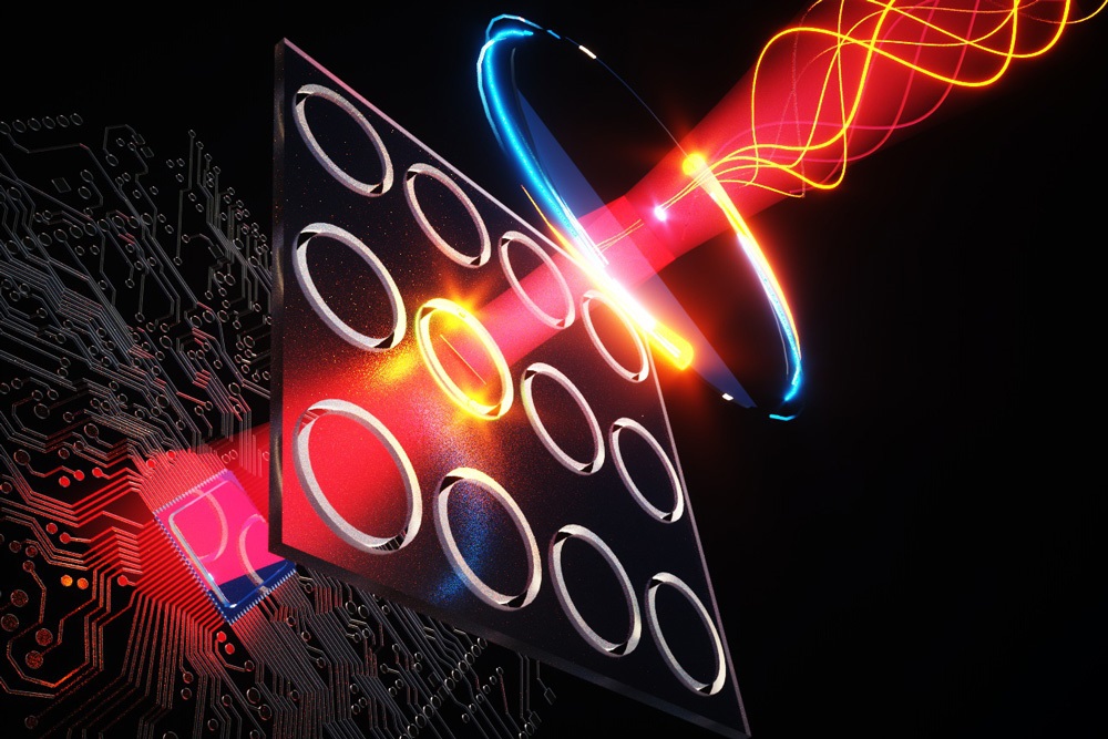 Illustration shows terahertz illumination entering the new camera system