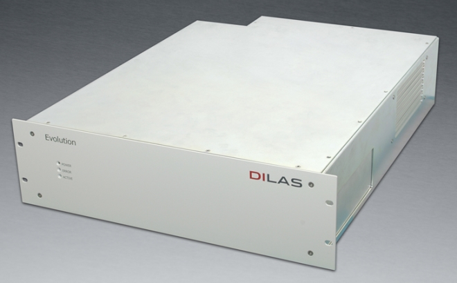 Compact,  fiber-coupled, CW diode laser system