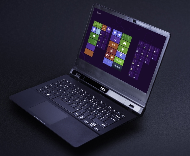 The prototype laptop powered by Tobii eye tracking and Synaptics ForcePad 