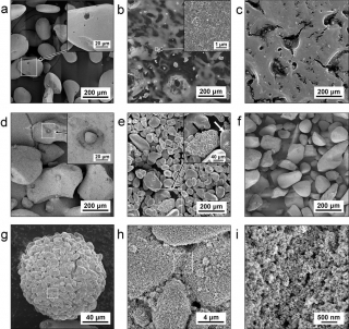 Scanning electron micrographs of TiO 2 PFC