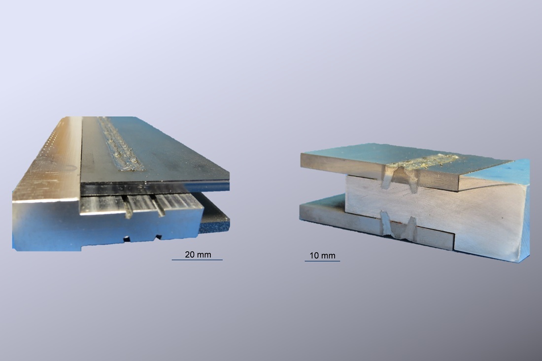 A frontal and cross-sectional view of an aluminium-steel adapter developed as part of the joint project.
