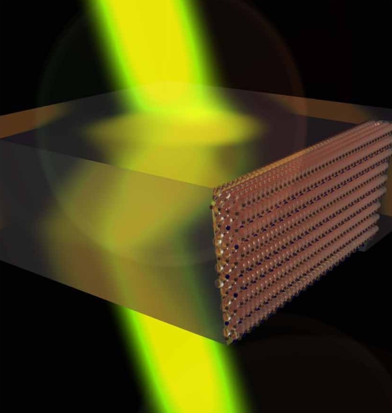 This graphic depicts a device created using "negatively refracting metamaterials