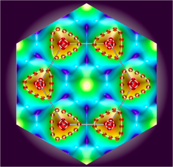 Schematic image of the spin texture of WSe2 under an electric field