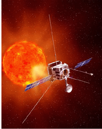 Artist's concept of the Solar Orbiter spacecraft observing the sun (Illustration: NASA)
