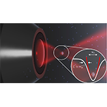 A silica nanoparticle trapped by tightly focused laser beams