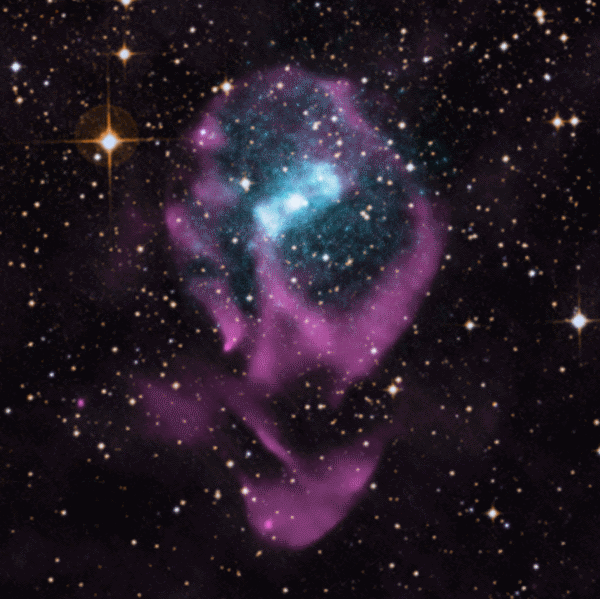 Circinus X-1, located in the plane of the Milky Way about 24,000 light years from Earth, is a fledgling supernova remnant and an oddity of the Milky Way