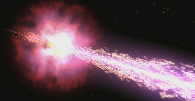 The jet from a Gamma-ray burst emerging at nearly lightspeed