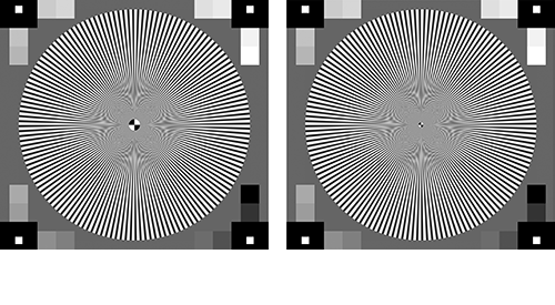 Comparison between the old version with 12 mm mark and the new version with 5 mm mark