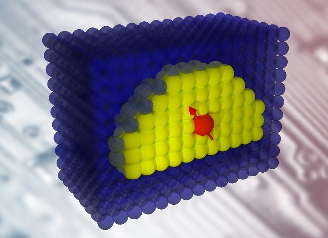 A cross-section of the quantum dots developed
