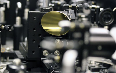 A THz spectrometer driven by femtosecond laser pulses