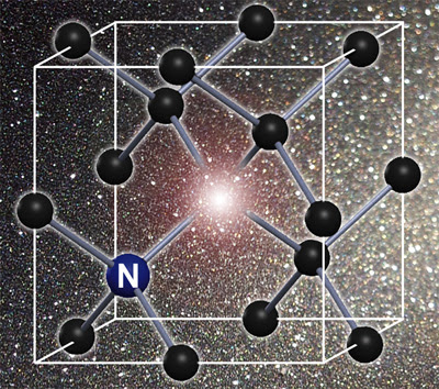 The crystal lattice of a pure diamond is pure carbon