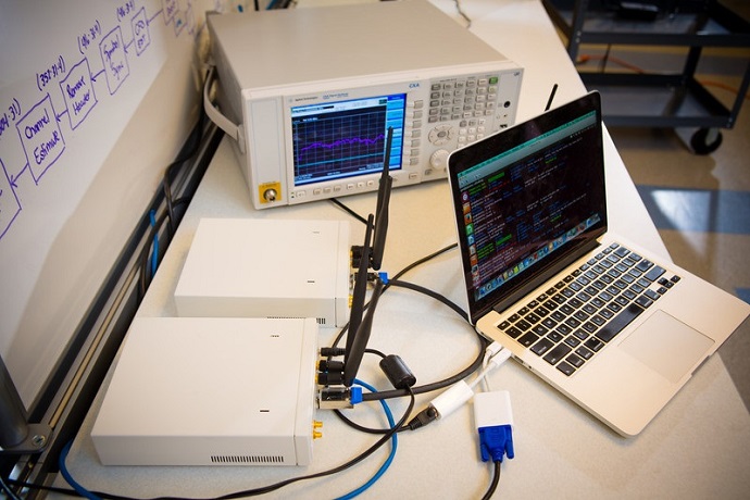 Engineers use computers, transmitter/receivers and spectrum analyzers to develop cognitive radio