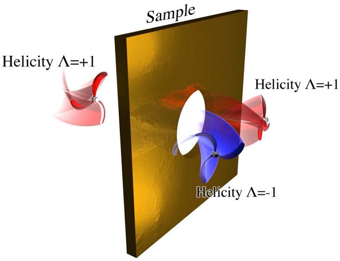 Twisting the light away using ultrasmall holes