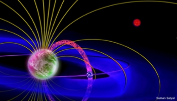 Schematic of a plasma torus around an exoplanet