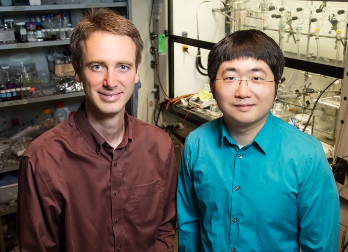 Professor Paul Braun and graduate student Chunjie Zhang