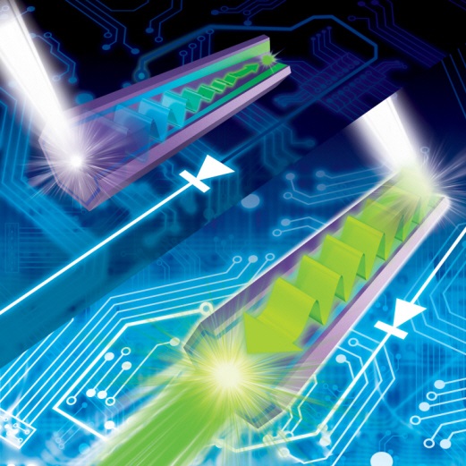 Computer simulated image of photonic diode made of semiconductor rod