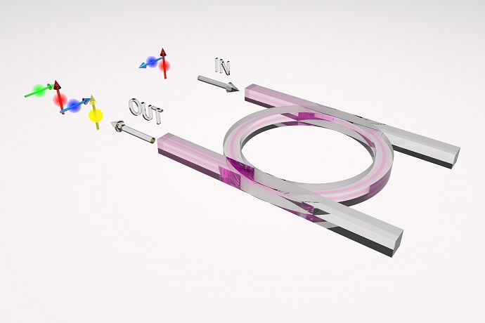 Cross-polarized pump photons