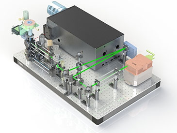 The main optical components of the AOT-100